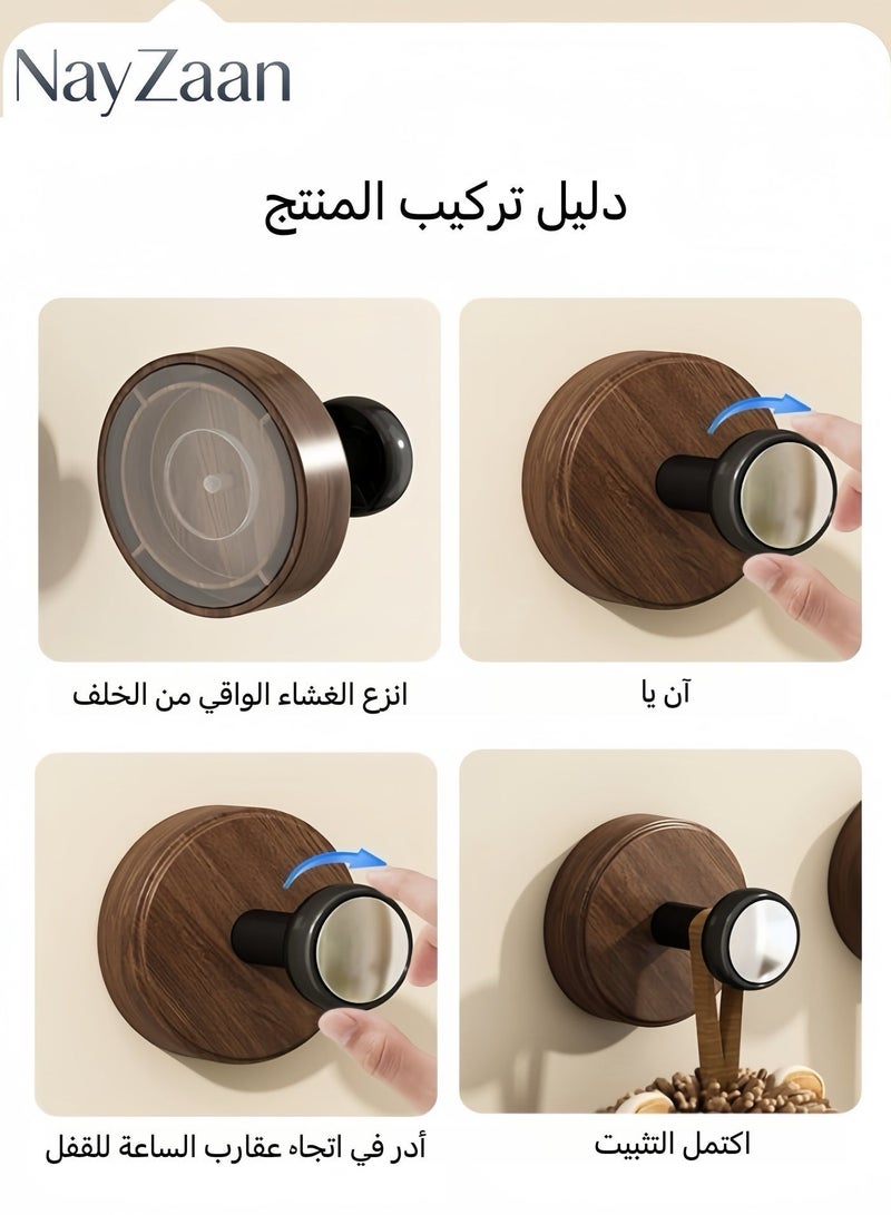 No-Drill Suction Cup Wall Hooks—Perfect for shower enclosures, mirrors, walls, bathrooms, and glass surfaces. Hang towels, bath towels, backpacks, hats, and four-piece clothing sets (Black + Silver) - Image 5