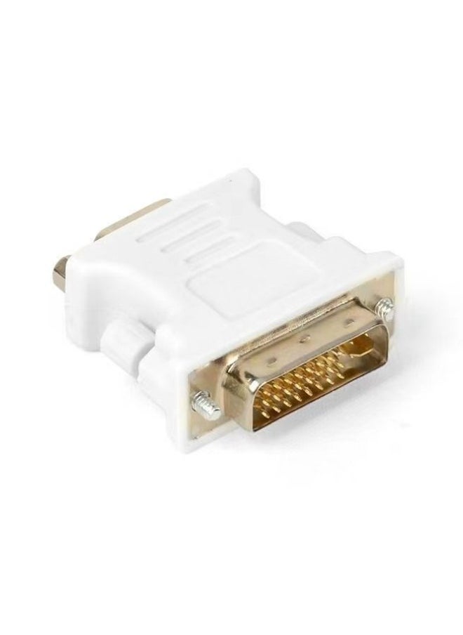 Generic DVI 24+5 Pin Male To VGA Female Converter Adapter White  - Image 2
