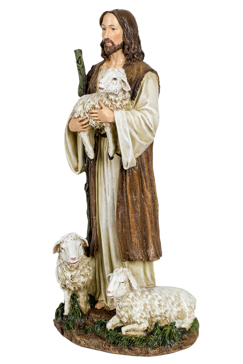 Joseph's Studio by Roman, 12" H The Good Shepherd Figurine, Religious Gifts, Home Decor, - Image 4