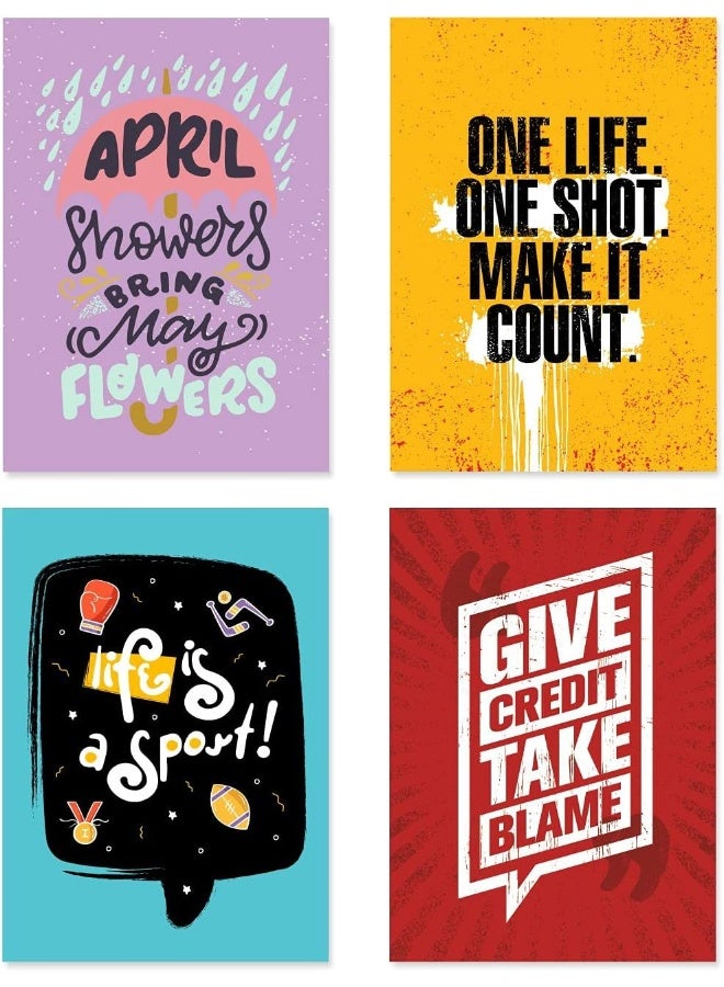 Paper Plane Design Paper Plane Design Quote and Motivational Poster Set of 10 (Size 45 x 30 cm) - Image 3