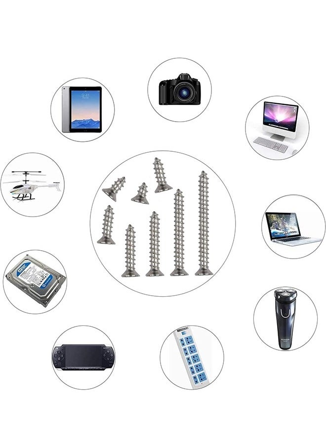 MVAQKLM  - 800 Packs M2 Screws Set, Phillips Flat Head Self-Tapping Screws, M2 Cross Head Countersunk Self Screws Assortment, Wood Screws Kit, Multi-Purpose Metal Screws Set with Storage Box - Image 1