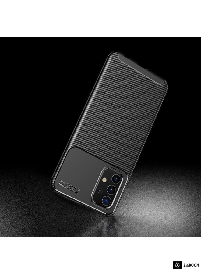 جرين تايجر لهاتف Samsung Galaxy A32 4G حافظة من ألياف الكربون مقاومة للصدمات (أسود) - Image 3