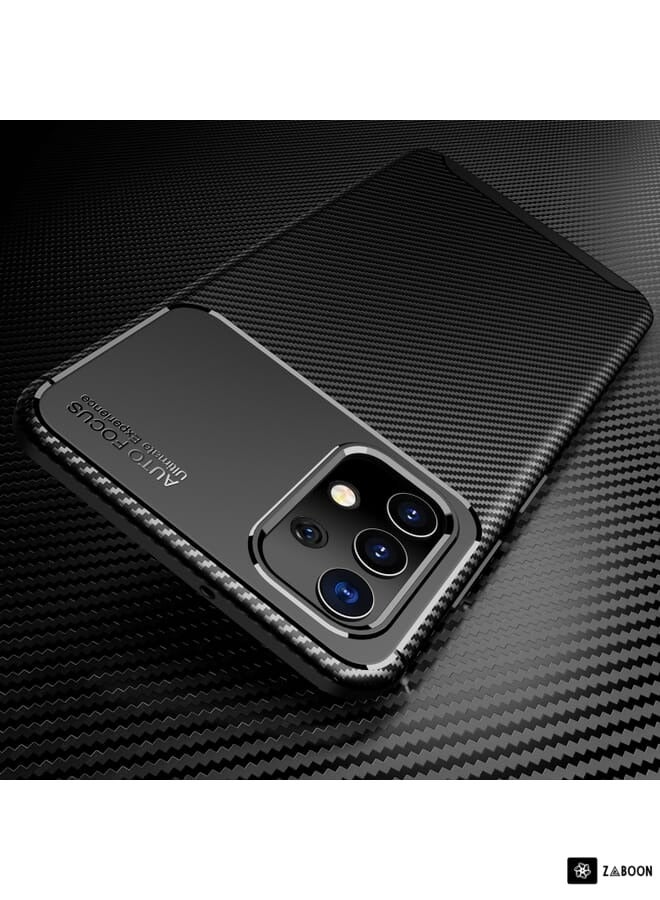 جرين تايجر لهاتف Samsung Galaxy A32 4G حافظة من ألياف الكربون مقاومة للصدمات (أسود) - Image 4