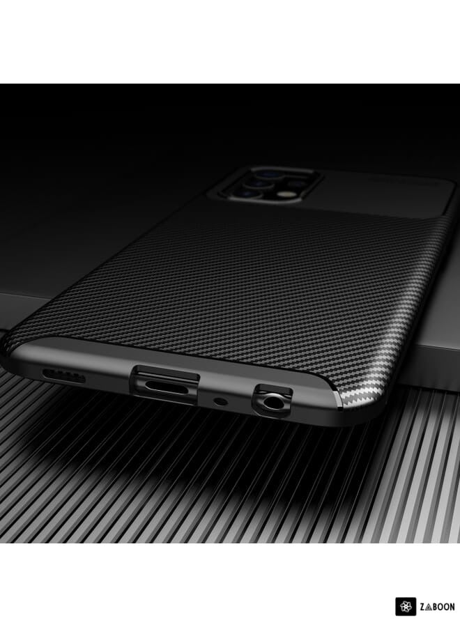 جرين تايجر لهاتف Samsung Galaxy A32 4G حافظة من ألياف الكربون مقاومة للصدمات (أسود) - Image 5