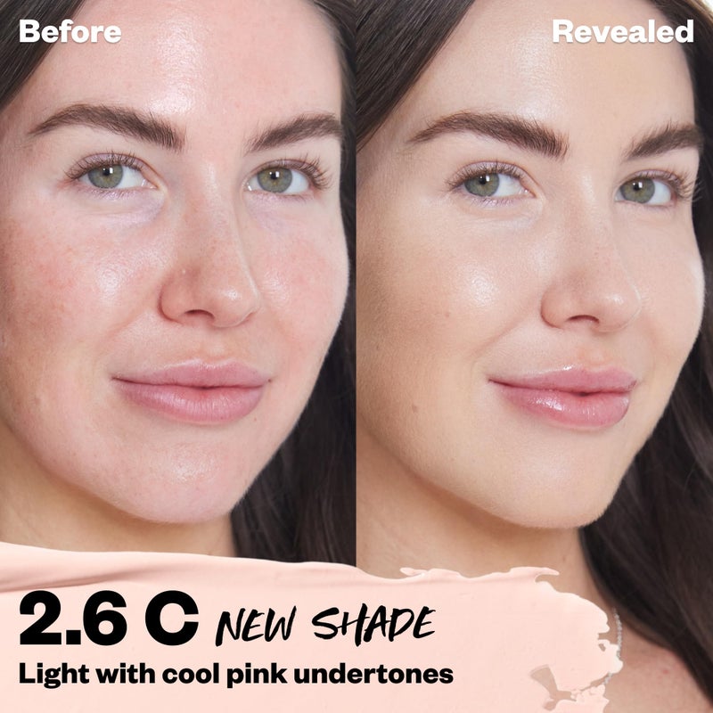 Kosas Revealer Concealer - Medium Coverage Makeup with Hyaluronic Acid, Conceals Dark Circles Under Eyes, Dark Spots and Blemishes + Brightens, Hydrates, Long-Lasting & Vegan, (Tone 2.6 C) - Image 2