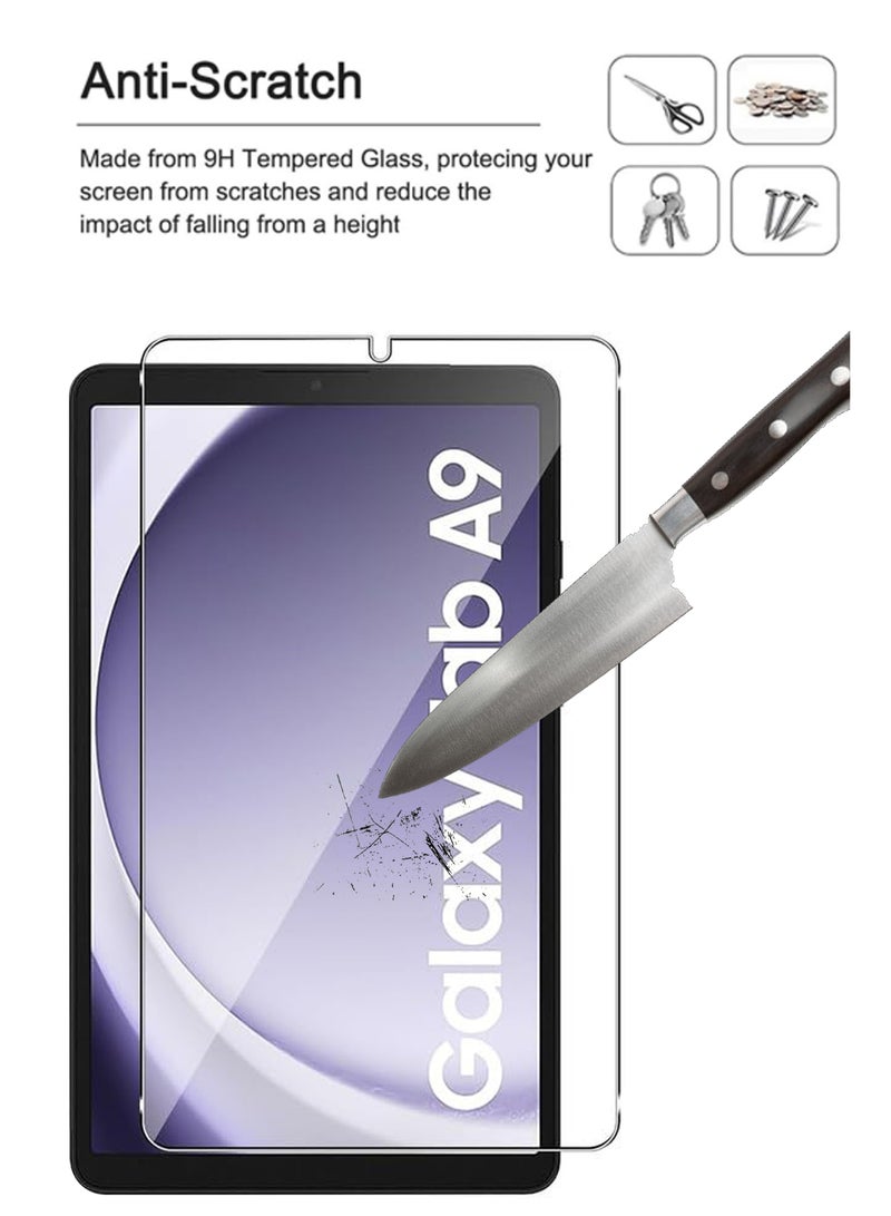[2 Pcs] For Samsung Galaxy Tab A9 8.7 inch Premium Tempered Glass Anti-Scratch, Smudge Proof Easy Installation Screen Protector Guard - Image 2