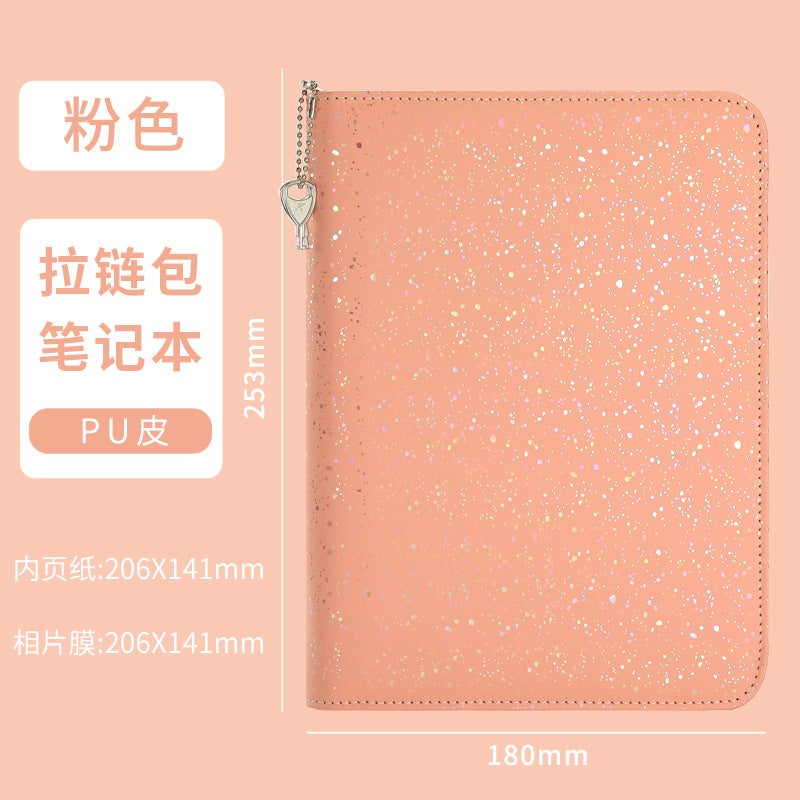 Loose-Leaf Zipper Bag Notepad A5 Multifunctional Business Manager Folder Office Bag Bill Data Po Storage - Image 1