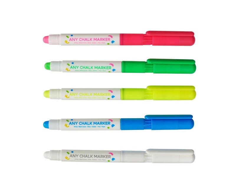 Dong-A Board & Glass Chalk Pen Marker (5 Pc Assorted Set) - Image 2