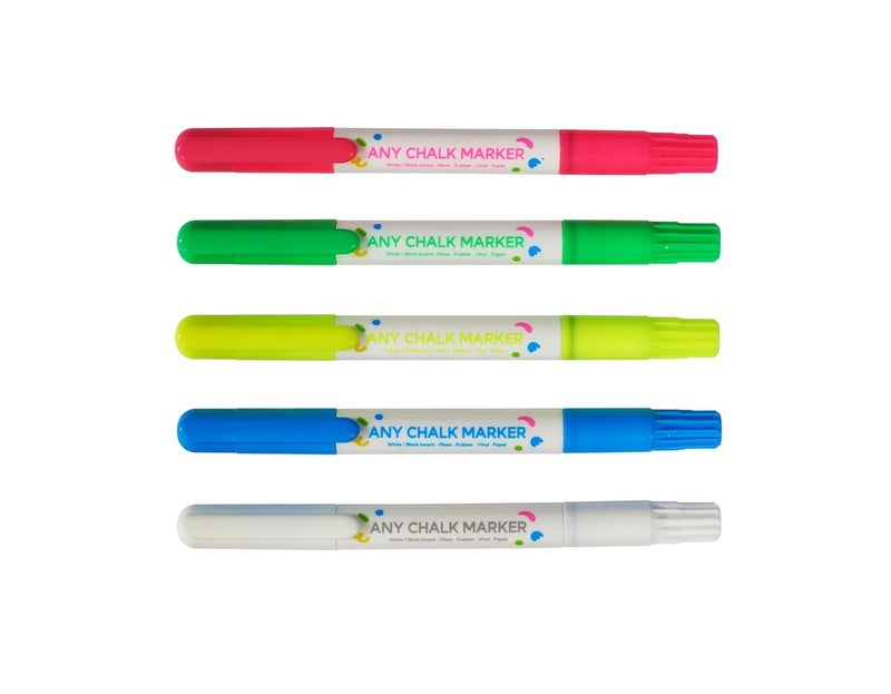 Dong-A Board & Glass Chalk Pen Marker (5 Pc Assorted Set) - Image 3