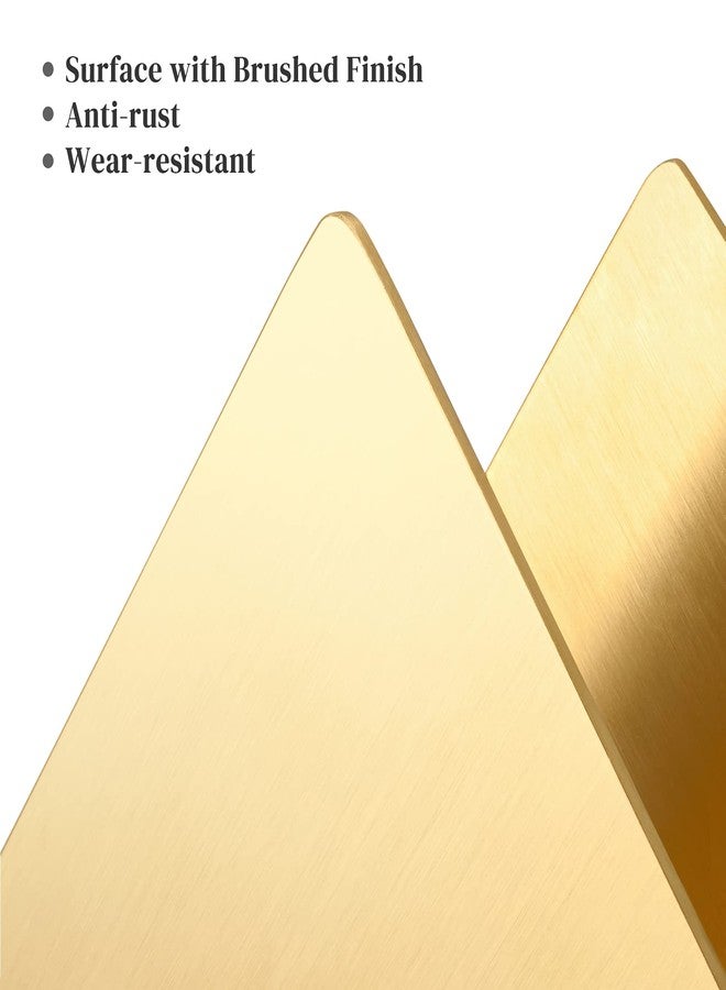 Luvtree 2 Pieces Golden Stainless Steel 304 Napkin Holder, Modern Triangle Cocktail Napkin Dispenser Organizer for Kitchen Countertops, Dinner Tables, Picnic Tables - Image 5