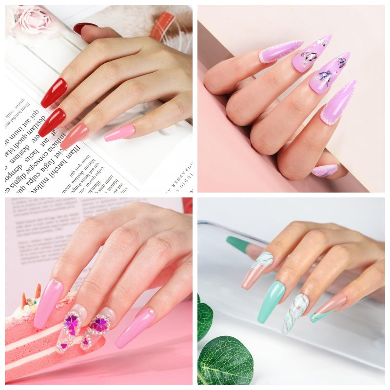 COSCELIA 57pcs Gel Nail Polish Kit with U V light 40 Colors Winter Spring Gel Polish Set 5pcs Soak Off Top and Base Coat Nail Stickers Gel Manicure Starter Kit Gifts for Women - Image 2