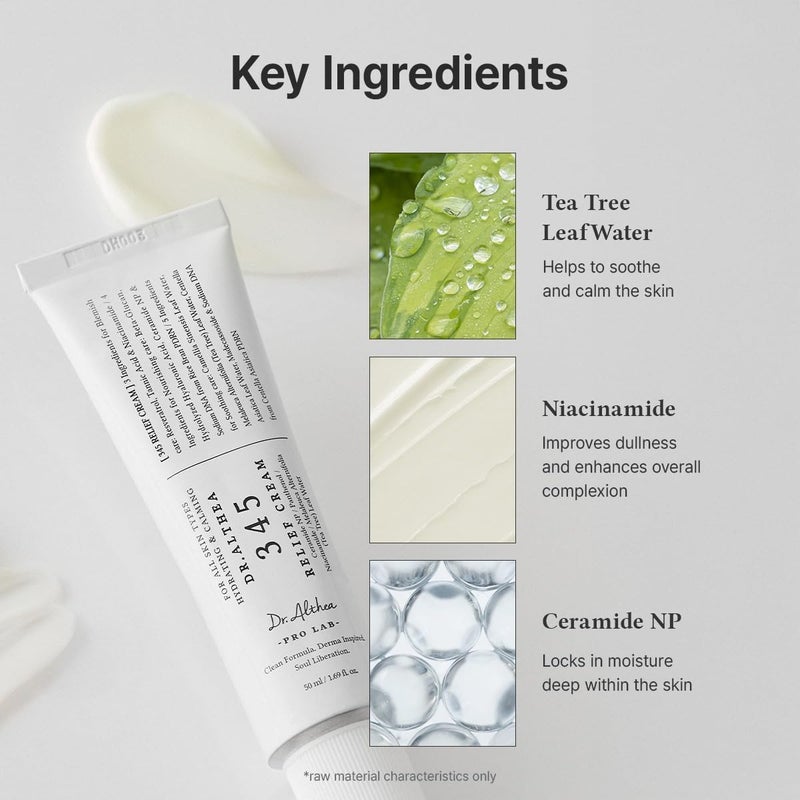Dr.althea 345 Relief Cream | Daily Face Moisturizer| Blemish Relief Care Soothing Recovery & Moisture with Niacinamide,Panthenol | Korean Vegan Skin Care for All Skin Types 1.7 Fl Oz - Image 5