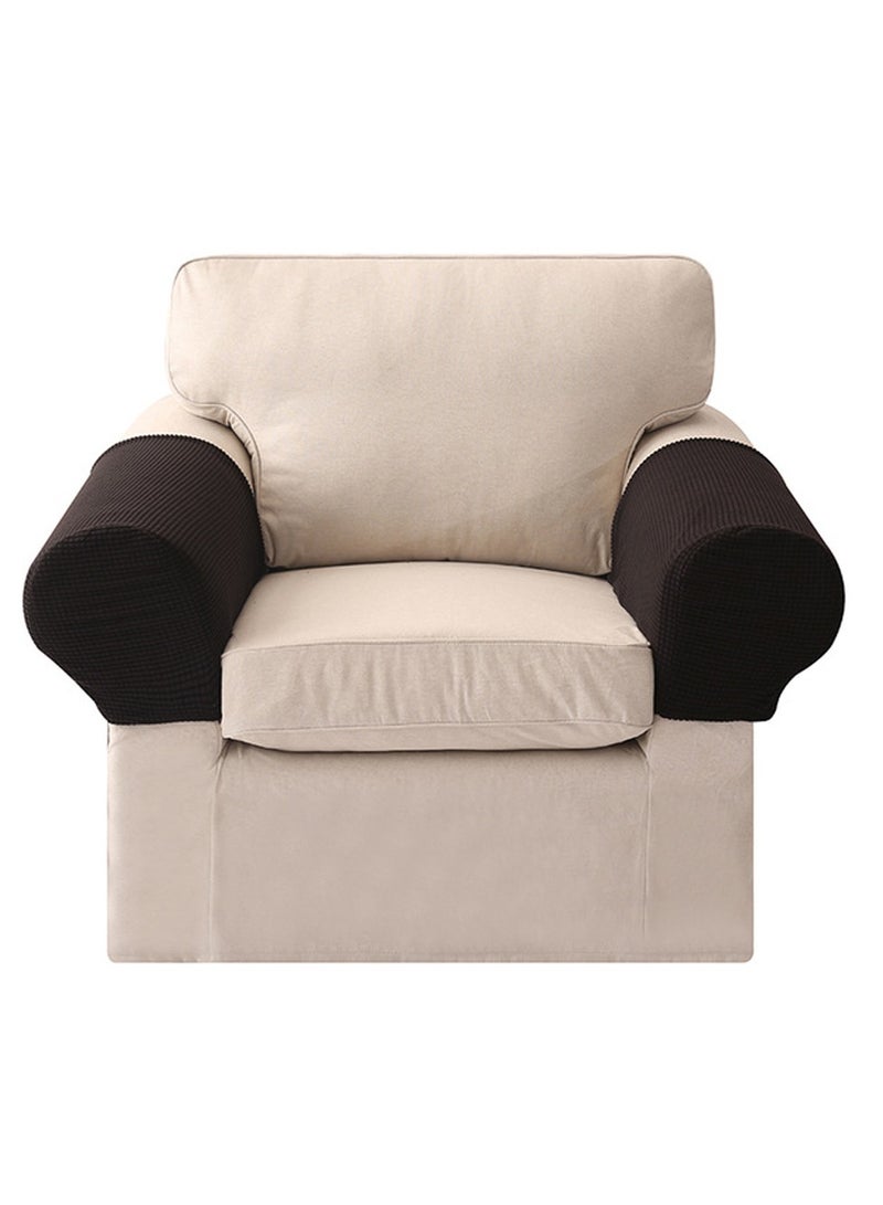 1 زوج من أغطية أذرع الأريكة واقيات أذرع الأريكة المرنة أغطية أذرع الكرسي القابلة للإزالة - Image 1