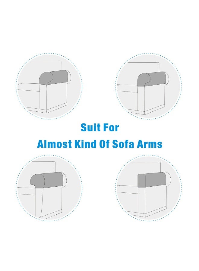 1 زوج من أغطية أذرع الأريكة واقيات أذرع الأريكة المرنة أغطية أذرع الكرسي القابلة للإزالة - Image 2