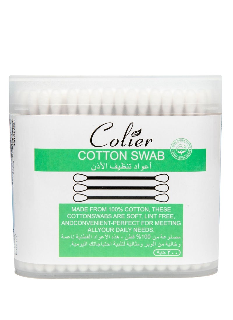 COLIER - Cotton Swab Made From 100% Cotton 200Pcs - Image 1