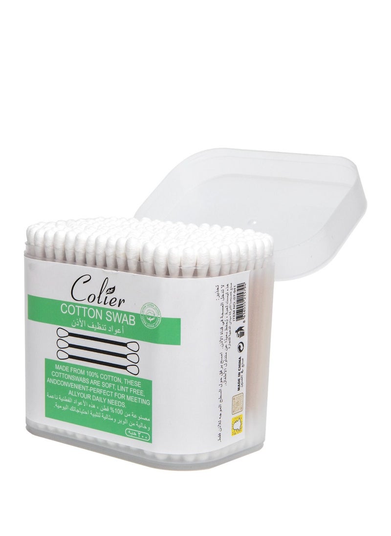 COLIER - Cotton Swab Made From 100% Cotton 200Pcs - Image 1