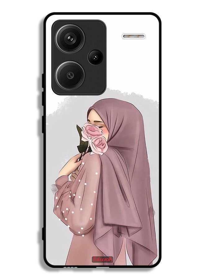 Tolwak Xiaomi Redmi Note 13 Pro Plus Protective Case Cover Holding Roses Girl Art - Image 1