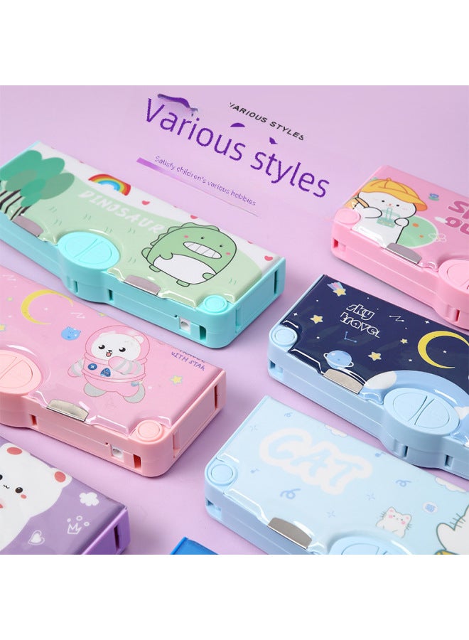 YIBO Creative Primary School Students Multi-functional Stationery Box Large-capacity High-value Cartoon Children's Pencil Box - Image 4