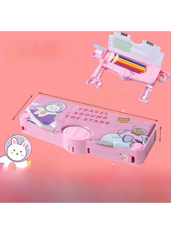 YIBO Creative Primary School Students Multi-functional Stationery Box Large-capacity High-value Cartoon Children's Pencil Box - Image 1