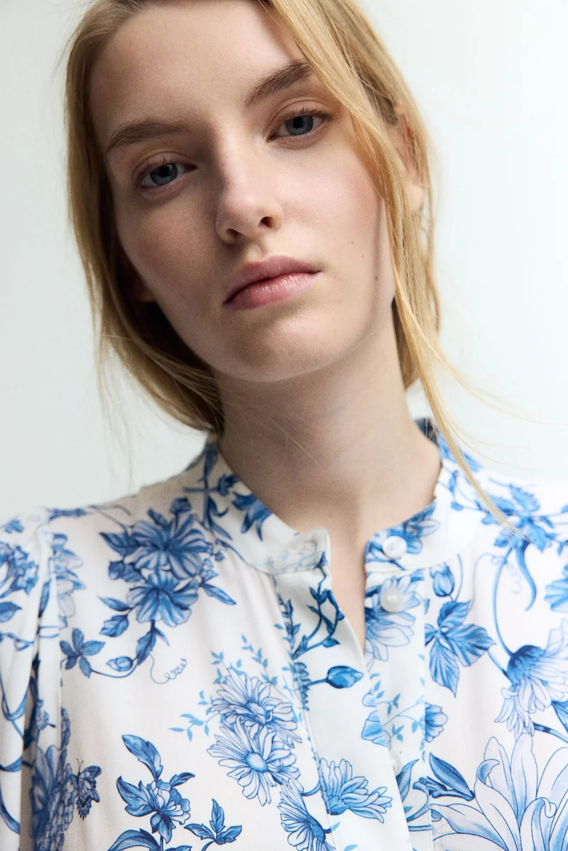 H&M Long puff-sleeved dress