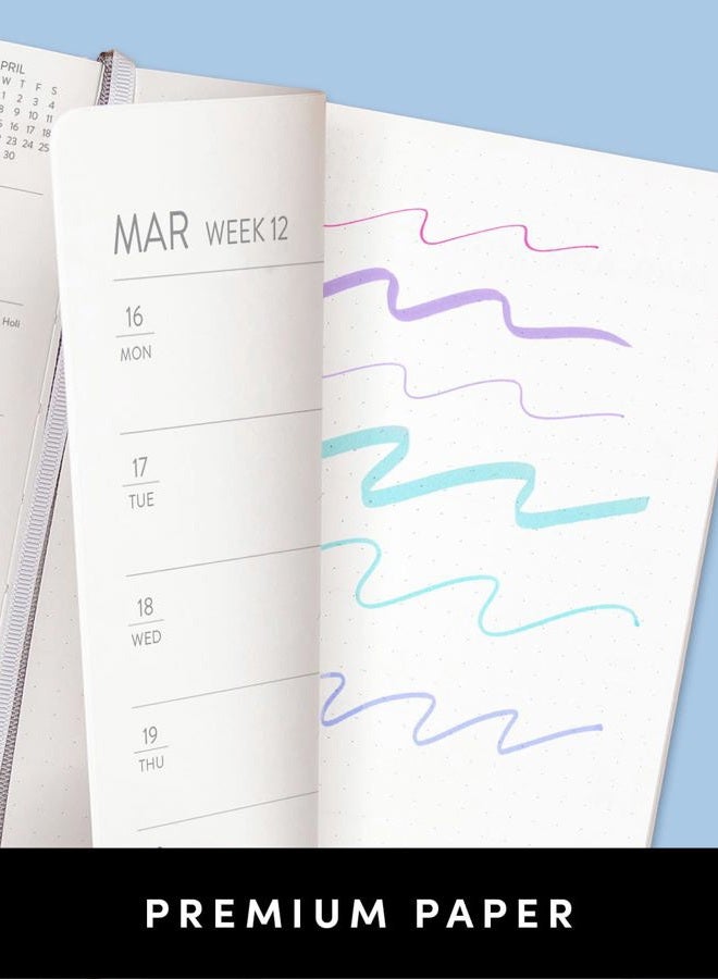 PAPERAGE 2026 Weekly & Monthly Planner, 12 Months (January 2026 - December 2026), 5.6 in x 8 in, Hardcover 2026 Planner with Weekly & Monthly Spreads, Note Pages, Stickers & Back Pocket – Blush - Image 4