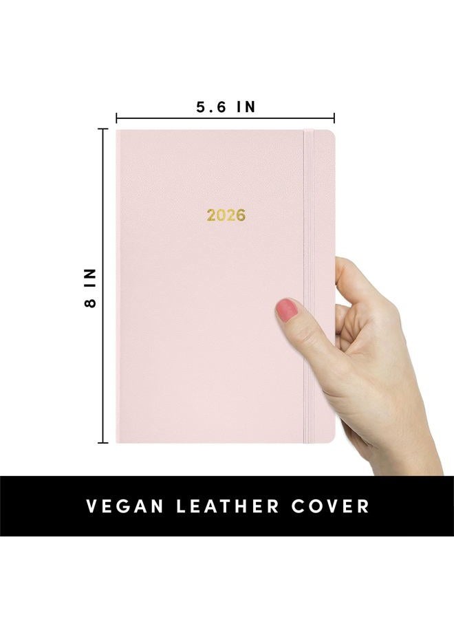 PAPERAGE 2026 Weekly & Monthly Planner, 12 Months (January 2026 - December 2026), 5.6 in x 8 in, Hardcover 2026 Planner with Weekly & Monthly Spreads, Note Pages, Stickers & Back Pocket – Blush - Image 2