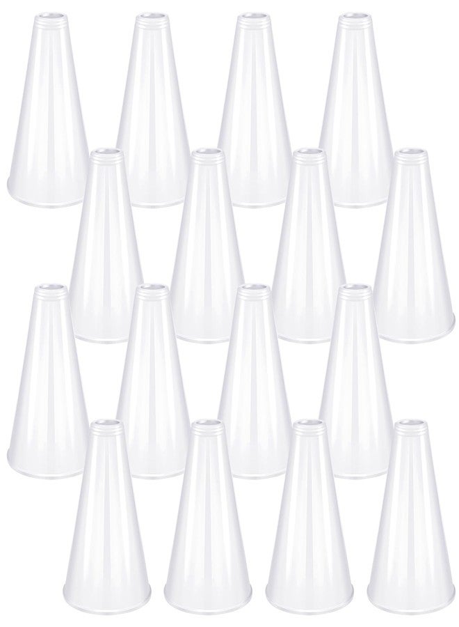 HSLCGF 16 Pcs Cheer Megaphone for Party White Plastic Megaphone DIY Accessory for School Outdoor Activities Party Favors Sports Match Game (16, White) - Image 1