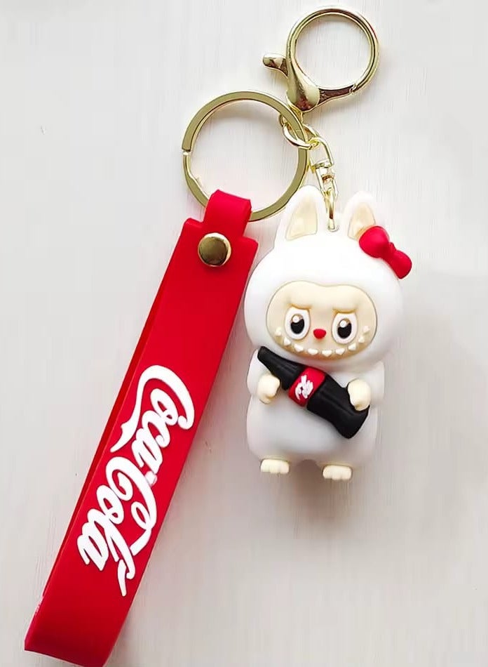 Labubu the Monster Keychain – Random 1 Pcs POP MART Style Cute Cartoon Figure Key Ring – Collectible Bag Charm Gift for Kids & Fans  - Image 1