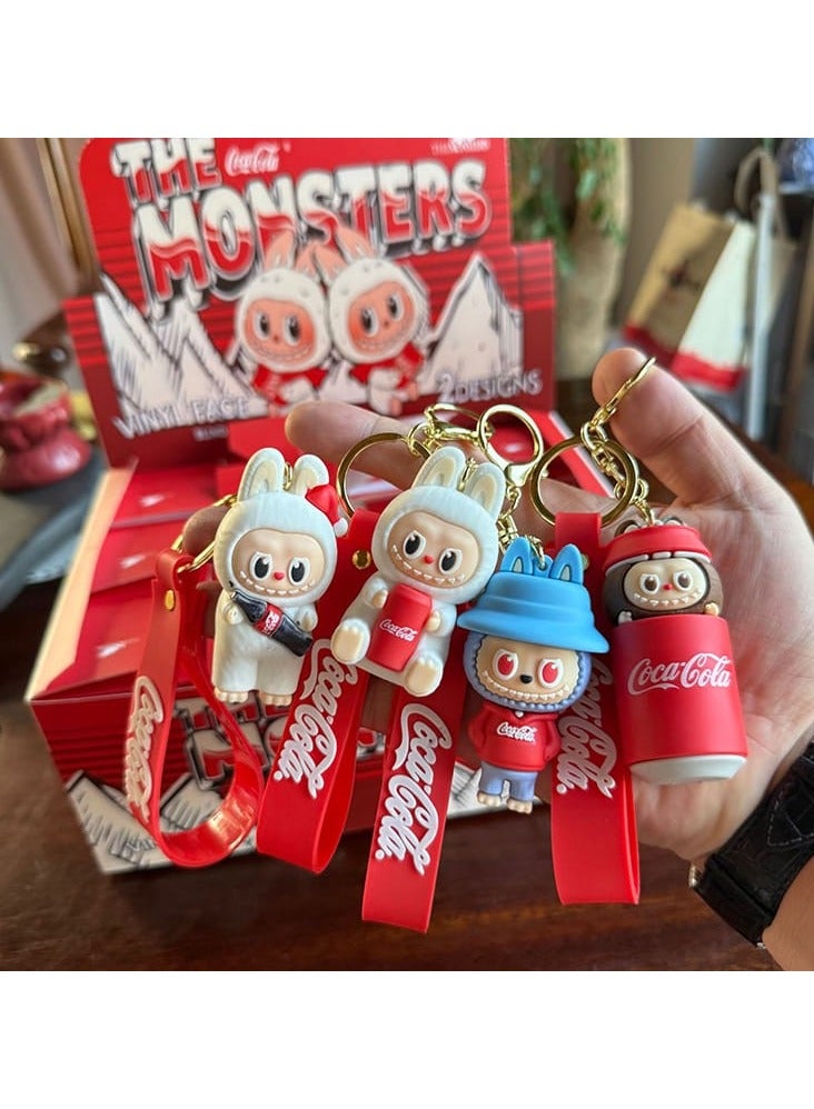 Labubu the Monster Keychain – Random 1 Pcs POP MART Style Cute Cartoon Figure Key Ring – Collectible Bag Charm Gift for Kids & Fans  - Image 2