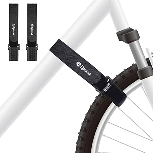 Epessa Bike Rack Strap Bike Wheel Stabilizer Straps, Stonger Grip with Gel, Adjustable Bicycle Straps, Bike Accessories, 2 Pack (Black) - Image 1