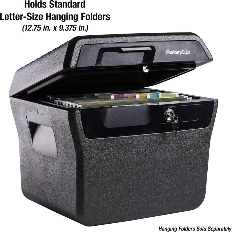 SentrySafe Fireproof and Waterproof Lock Box with Key Lock, File Safe with Carrying Handles for Documents, 0.66 Cubic Feet, 14.1 x 16.6 x 13.8 Inches, FHW40100 - Image 5
