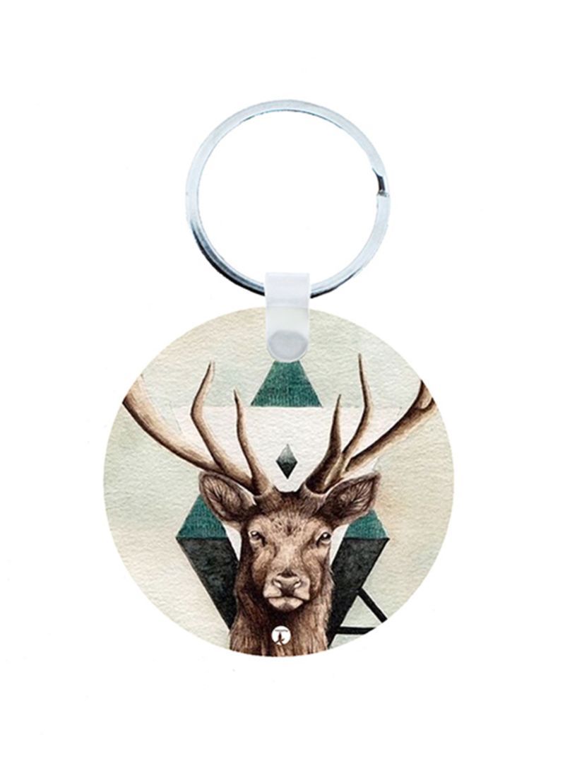 Deer Wooden Keychain