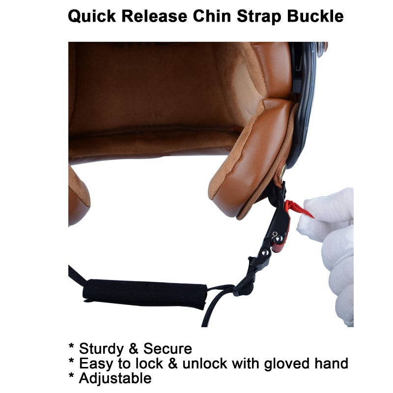 BEON Half 3/4 Face Motorcycle Helmet, DOT Approved, Retro Vintage Style, Dual Visors Menâ€™s and Womenâ€™s Motorbike Casco for Moped Cruiser Bobber and Chopper (XL, Matte Black) - Image 5