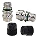 Aracey 2Pcs High Pressure Air Conditioning Service Port ValvesService Valve M12x15 Male High Side AC Charge Port Includes Caps Aftermarket Replacement For MT0105 800955 59946 GM 52458184 155438 - Image 2