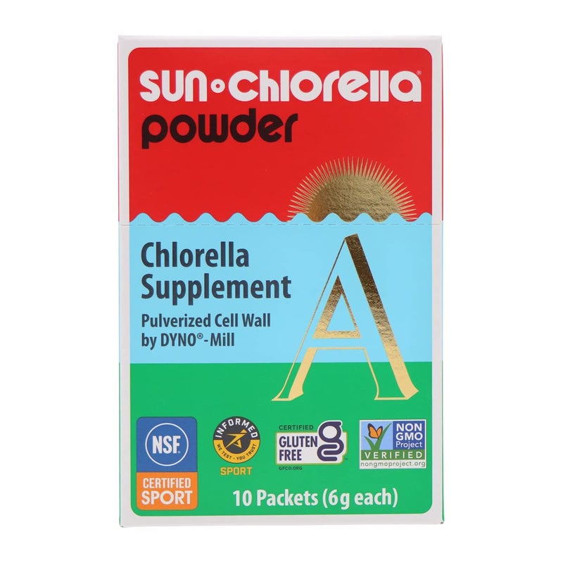 Sun Chlorella Powder Green Algae Superfood Supplement Supports Whole Body Wellness Immune Defense Gut Health Natural Energy Boost Chlorophyll B12 Protein NonGMO 10 Servings