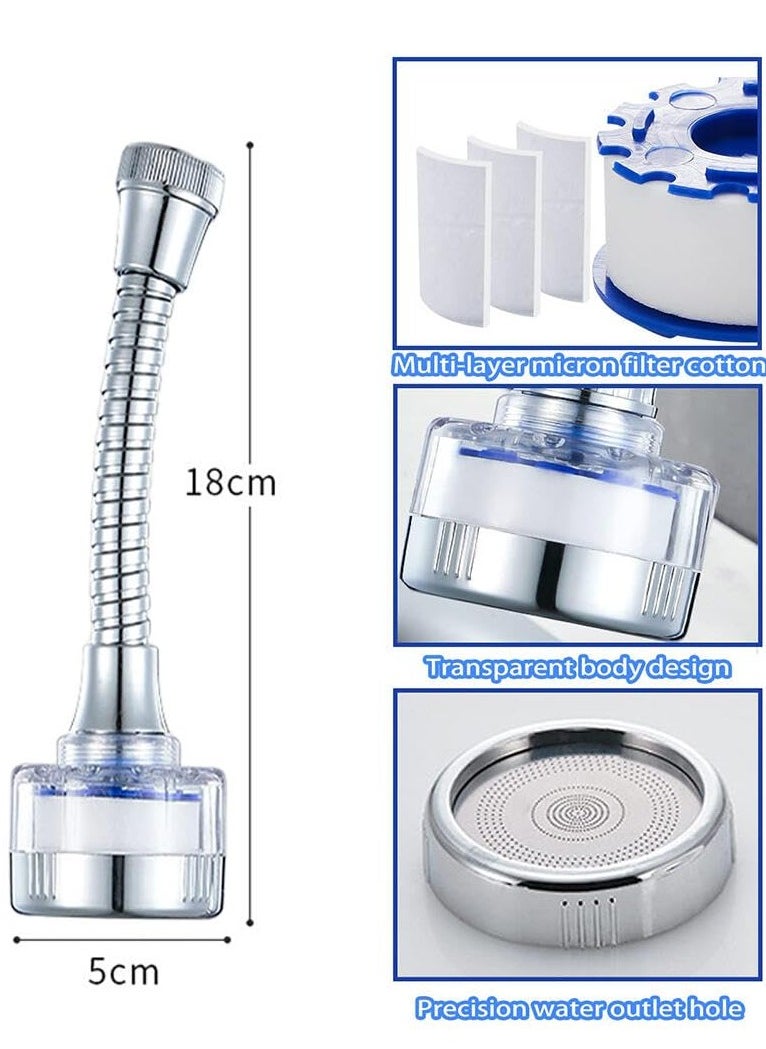 Generic - 360° Rotating Faucet Water Filter Set – Sink Water Purifier with Extension Tube & Replaceable Filter Elements – Splash-Proof Tap Filtration System for Kitchen & Bathroom - Image 1