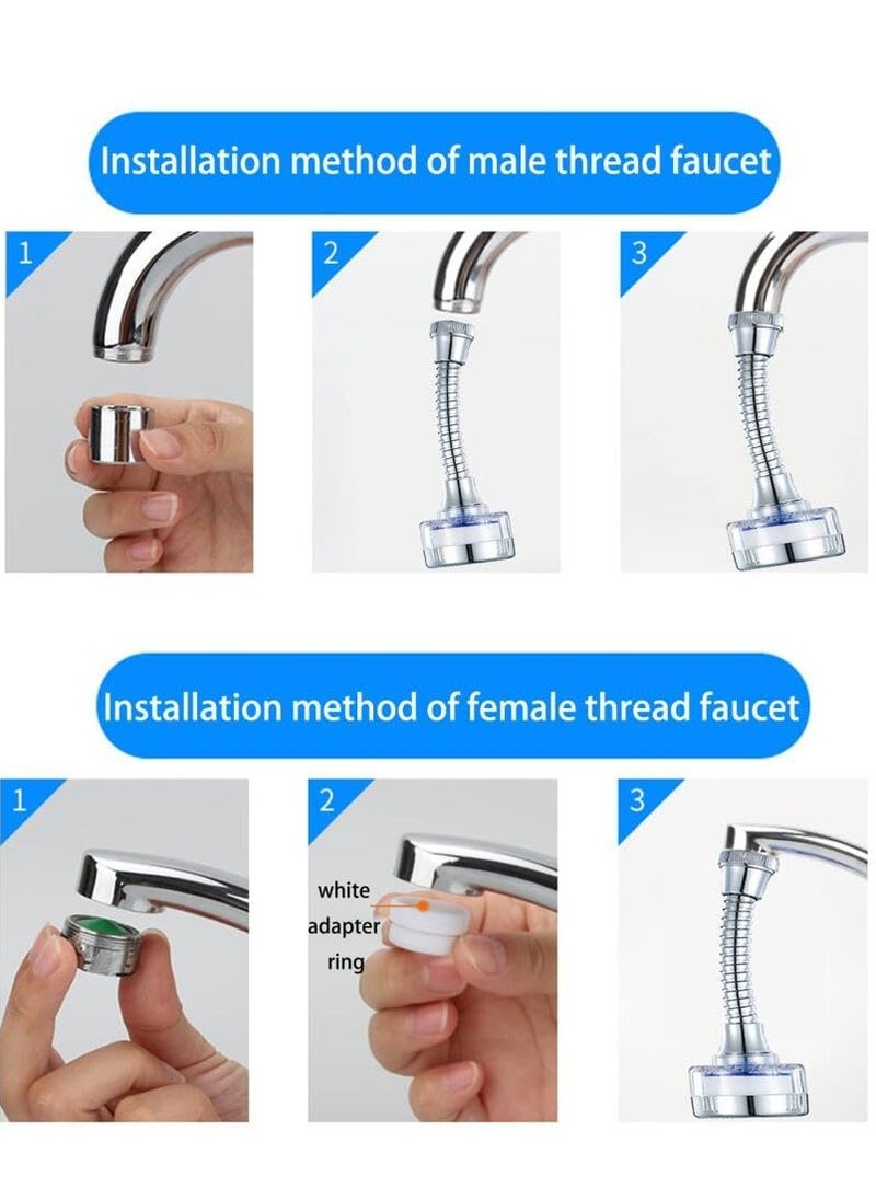 Generic - 360° Rotating Faucet Water Filter Set – Sink Water Purifier with Extension Tube & Replaceable Filter Elements – Splash-Proof Tap Filtration System for Kitchen & Bathroom - Image 1