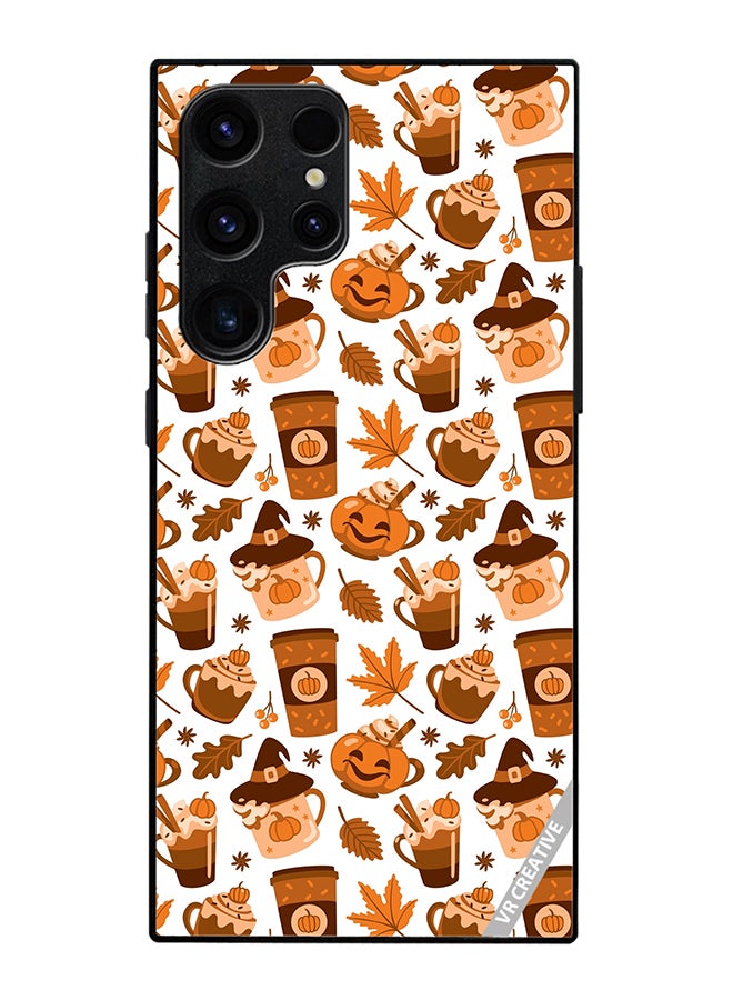 VR CREATIVE Protective Case Cover For Samsung Galaxy S25 Ultra Coffee Of Different Type Cozy Print Autumn Mood Design Multicolour