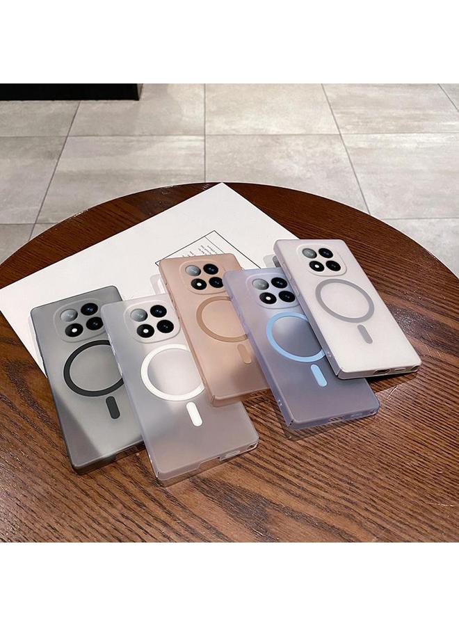 اس-توب جراب لهاتف Redmi Note 14 Pro+ 5G Fine Hole Ice Fog MagSafe PC Phone Case - Image 2