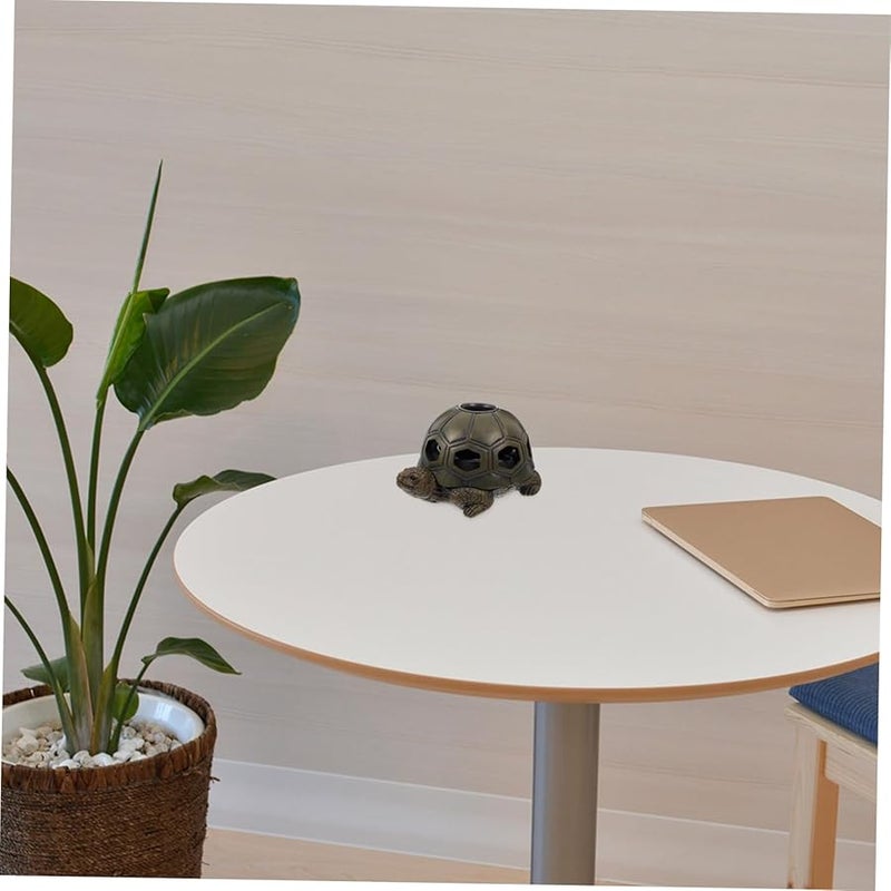 Green Resin Turtle Ashtray Creative Desktop Ornament Detailed Ash Container Decor - Image 5