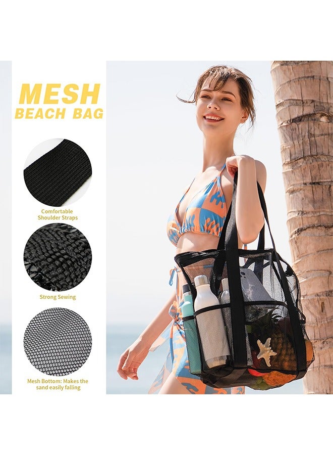 Generic Extra Large Waterproof Mesh Beach Bag, Sandproof Lightweight Tote for Travel, Gym, Family Vacations and Shopping, Durable and Foldable Design - Image 3