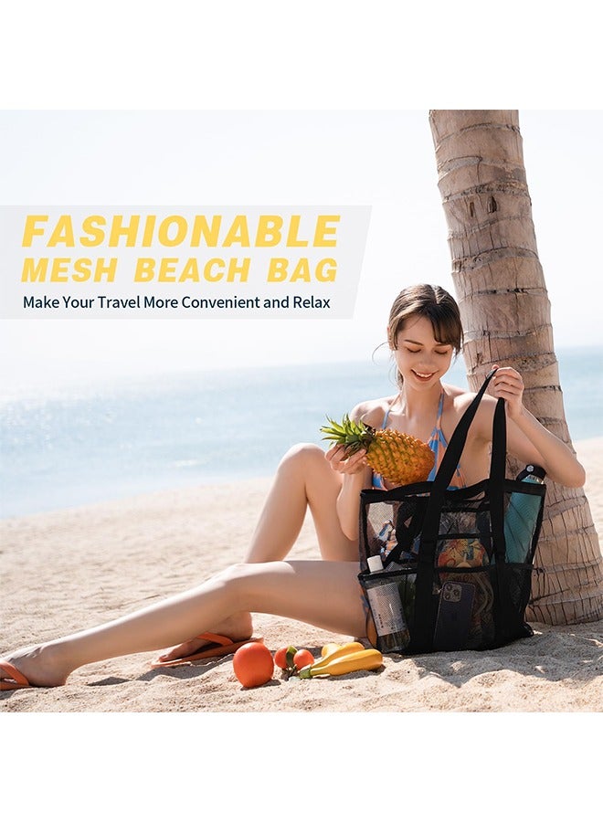 Generic Extra Large Waterproof Mesh Beach Bag, Sandproof Lightweight Tote for Travel, Gym, Family Vacations and Shopping, Durable and Foldable Design - Image 5