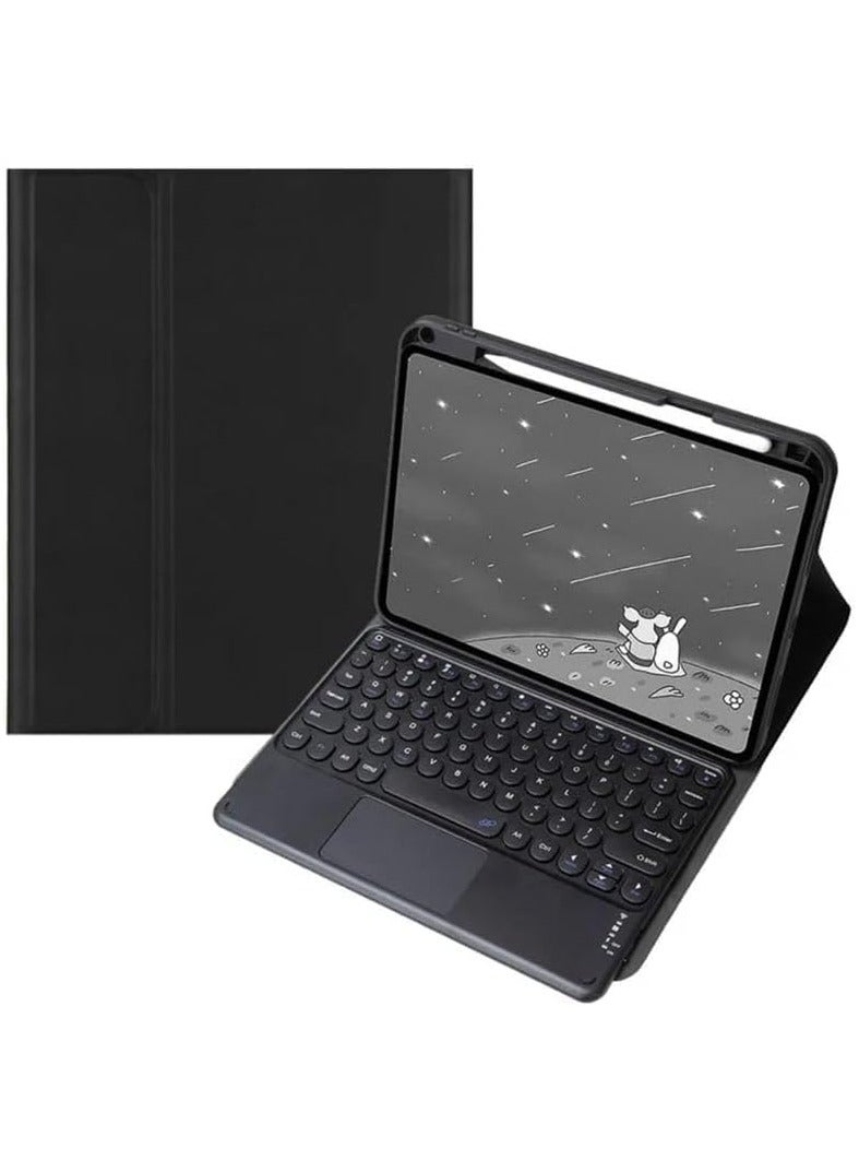 general Arabic and English Tablet Keyboard Case for Xiaomi Redmi Pad Pro 12.1 Inch (2024), Touchpad Detachable Keyboard with Pen Holder Slim Leather Stand + Mouse - Image 2