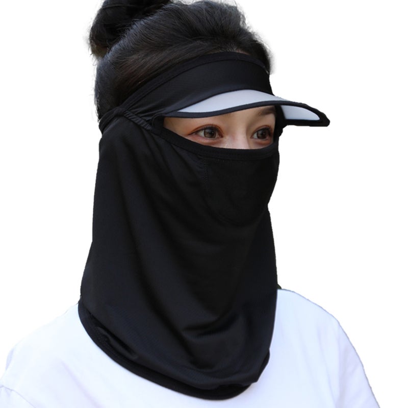 حاجز واقٍ للوجه من أشعة الشمس الصيفية للذكور والإناث - حاجز واقٍ للوجه والرأس بزاوية كاملة، قابل للتنفس، لطيف بالجلد، ناعم، عالي المرونة - Image 1