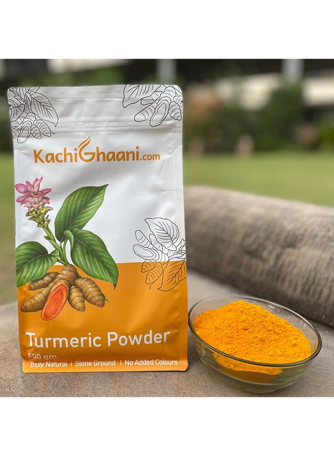 Turmeric Powder | 100% Pure | Rich in Curcumin | Authentic Taste | 500g Pouch