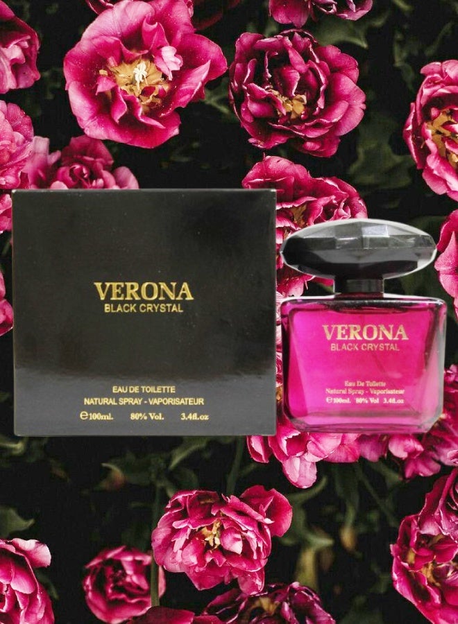 CRYSTAL 11 Pieces Verona Black Crystal Perfume 100ML - Image 2