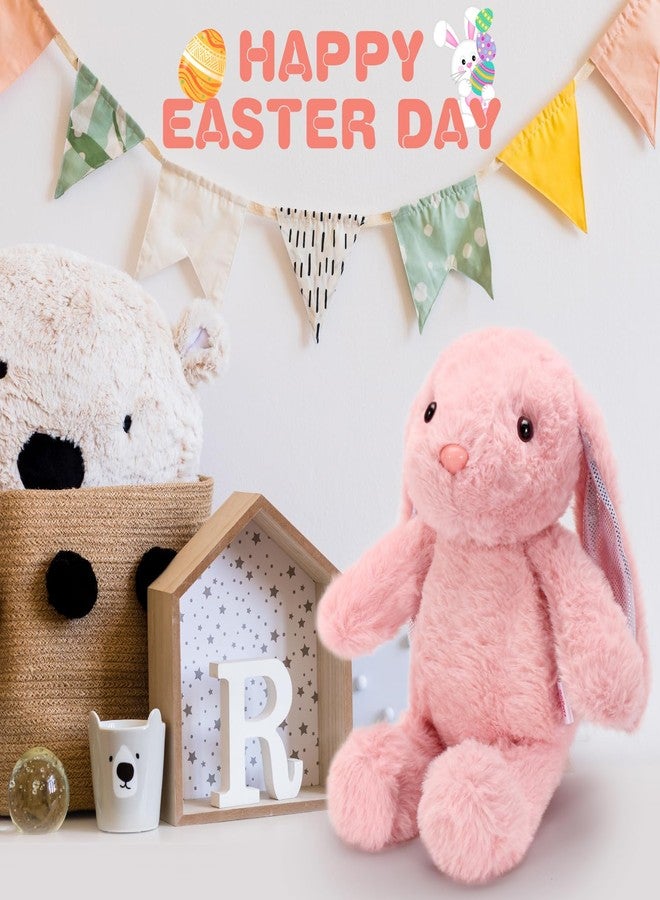 VANLINNY Easter Bunny Stuffed Animal, Pink Bunny Plush with Glitter Spot Long Ears, Huggable and Soft Rabbit Plush Toy, Easter Gifts for Kids, Xmas Birthday Gift for Boys, Girls and Toddlers - Image 4