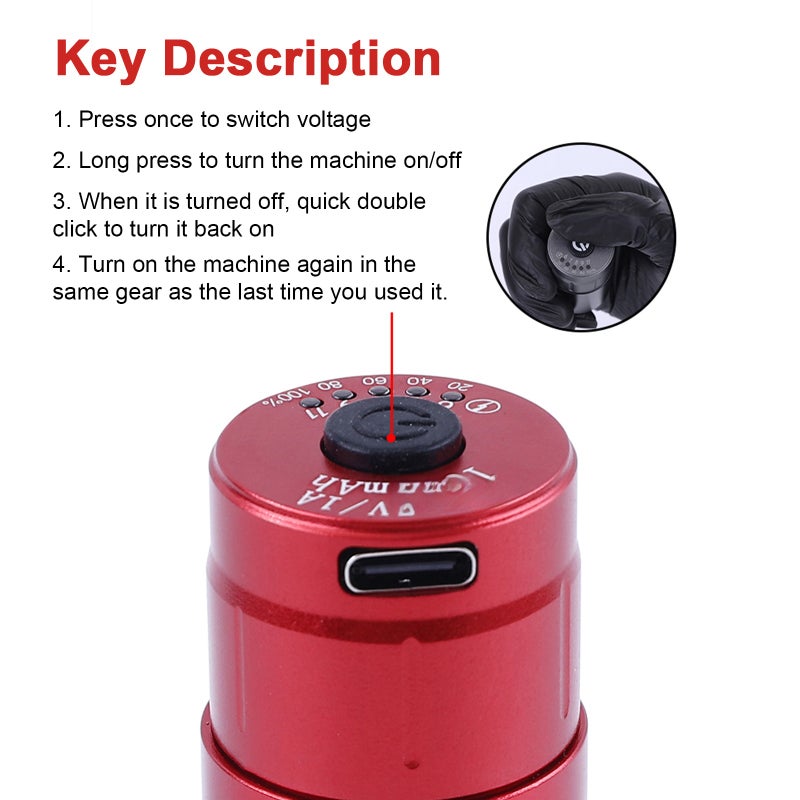 Professional  Body ink Machine Set Rotary Motor Body ink Pen Pigment Body ink Tools - Image 5