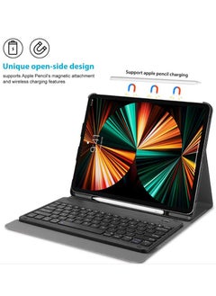 KASTWAVE Case for iPad Pro 12.9 5th /4th /3rd Generation 2021 2020 2018, with Detachable Wireless Keyboard  - Image 4
