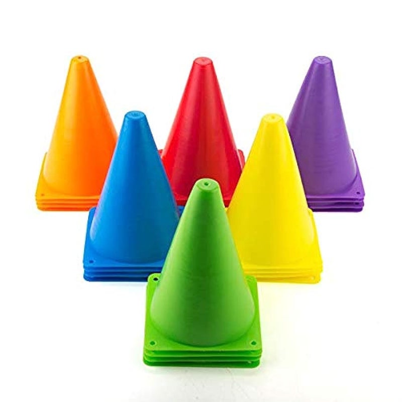 IWIN 6INCHCONES_PACK10 Plastic Sports Agility Cone Marker Set, 6 inch Pack of 10 (Multicolour) - Image 5